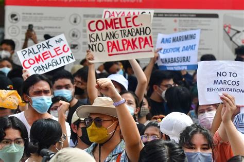 comelec dares protesters file case over poll cheating claims abs cbn news