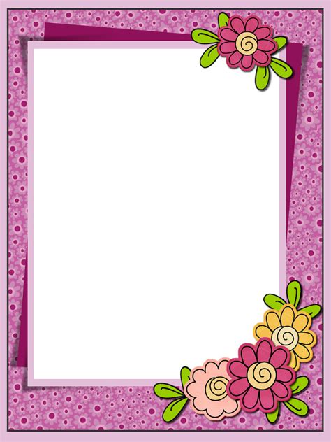 Decorative Frame Png Page Borders Design Colorful Borders Design