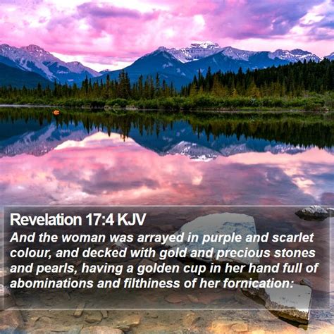 Revelation 174 Kjv And The Woman Was Arrayed In Purple And Scarlet