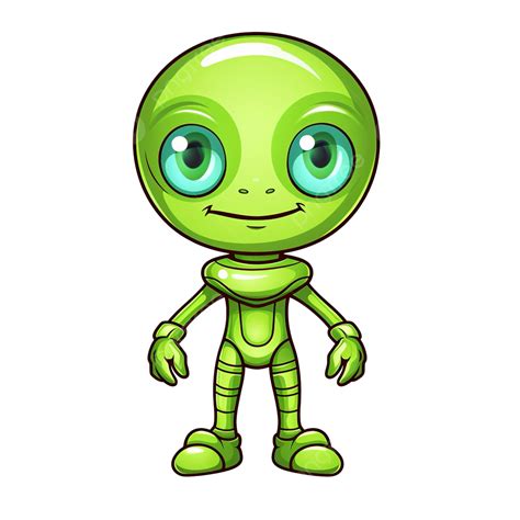 Green Alien Cartoon Character Space Mode Alien Space Green Png