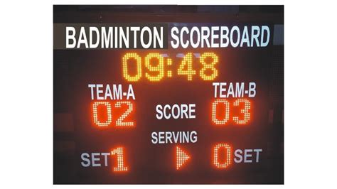 Metal Rectangle Badminton Digital Led Score Board With Console Unit Rs