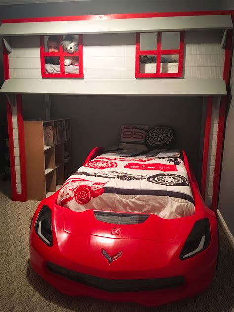 bunk bed car garage kids room bed car themed bedrooms bunk bed decor