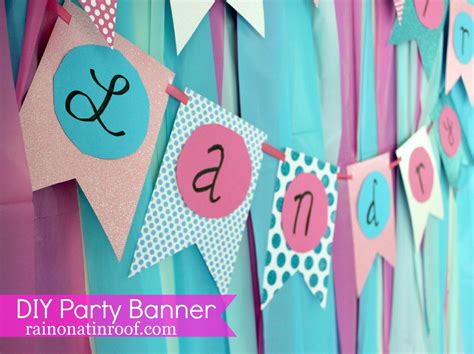 Diy Banner Diy Birthday Banners Hooray Mag Make That Essence