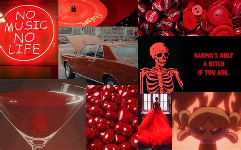 Red Aesthetic Wallpapers Collage Dark Red Mood Board Aesthetic