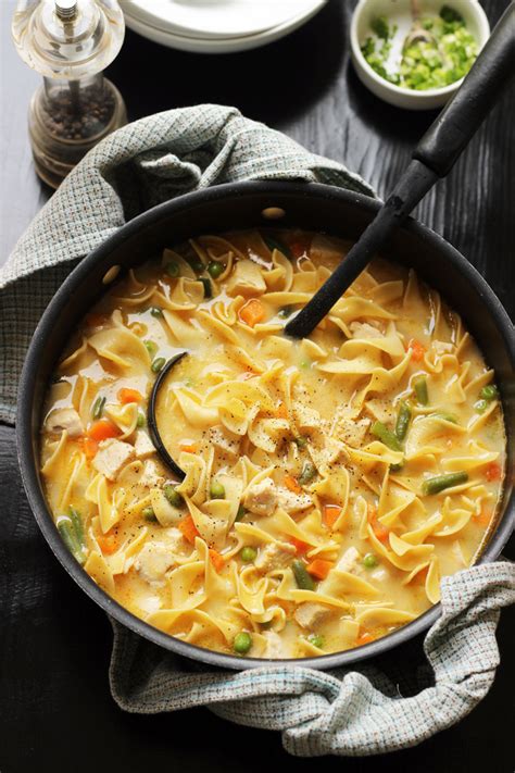 It's hard not to love chicken noodle soup! Creamy Chicken Noodle Soup - Good Cheap Eats