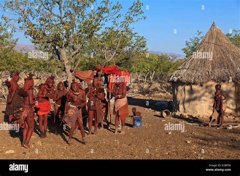 Namibia Kunene Region Kaokoland Or Kaokoveld Himba Village Bantu