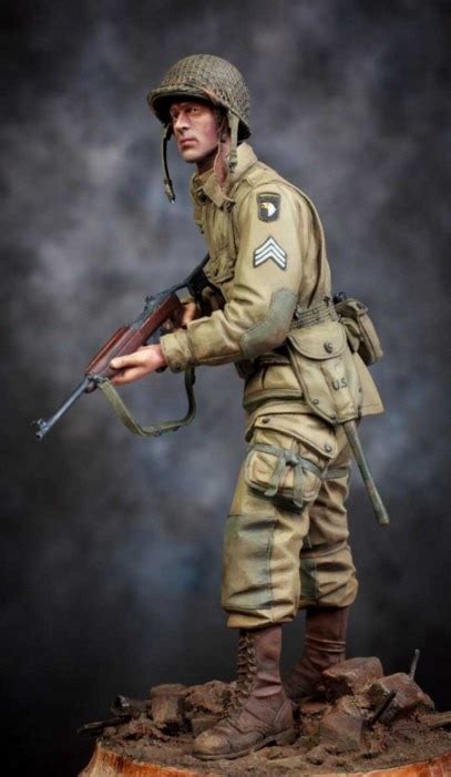 1 16 Scale WW2 US 101 Airborne Division Paratroopers Search Advance