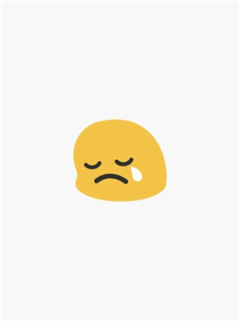 Deeply Saddened Emoji Sticker Sticker For Sale By Emojipedia Redbubble