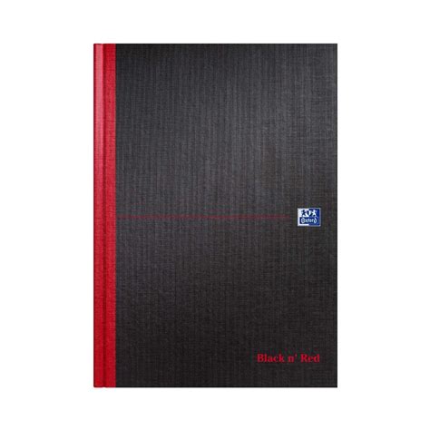 Oxford Black N Red A4 Notebook 192 Pages Casebound Hardback Ruled