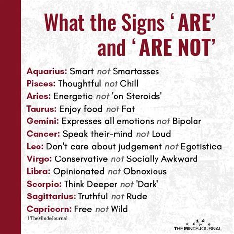 A pisces knows things from deep within, and can often judge whether a person or situation is good or bad. What the Signs 'Are' and 'Are Not' Aquarius: Smart not ...