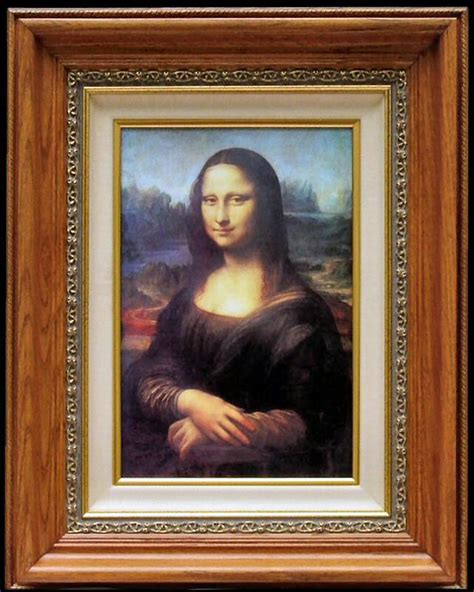 Portrait Of Mona Lisa By Leonardo Da Vinci 18x12 Canvas Framed Reproduction