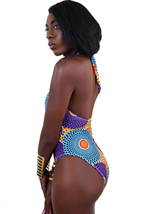 African Print Swimwear One Piece Bikini African Bathing Suit Etsy