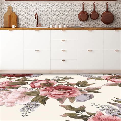 Floral Pattern Vinyl Flooring Flooring Ideas