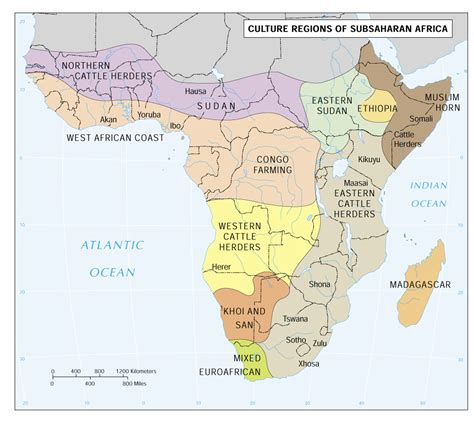 Physical Map Of Africa With Landforms
