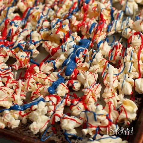 We are going to make pink melted candy melts today, by adding a little bit of red to a bag of white candy melts. Patriotic Candy Coated Popcorn Recipe with Red & Blue ...