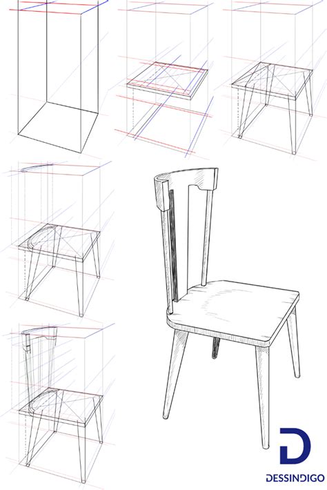 Comment Dessiner Une Chaise En 3d - Comment dessiner une chaise | Dessin d'objet, Chambre à coucher bois