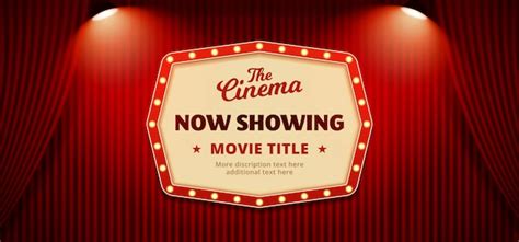 Now Showing Movie Cinema Poster Banner Background Vector Premium Download