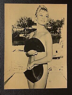 S Original Brigitte Bardot Photograph Nude Under Fans Rare Press