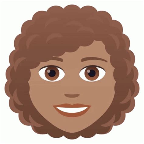 Curly Hair Joypixels Sticker Curly Hair Joypixels Curls Discover Share Gifs