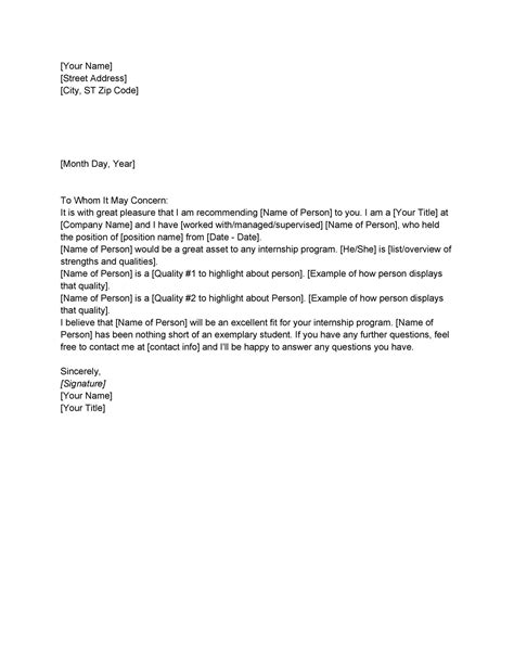Letter Of Recommendation Collection Letter Template Collection