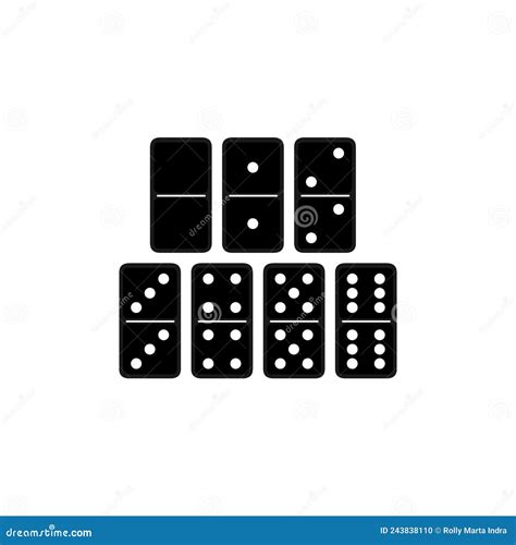 Vector Illustration Of Realistic Domino Full Set Isolated 向量例证 插画 包括有