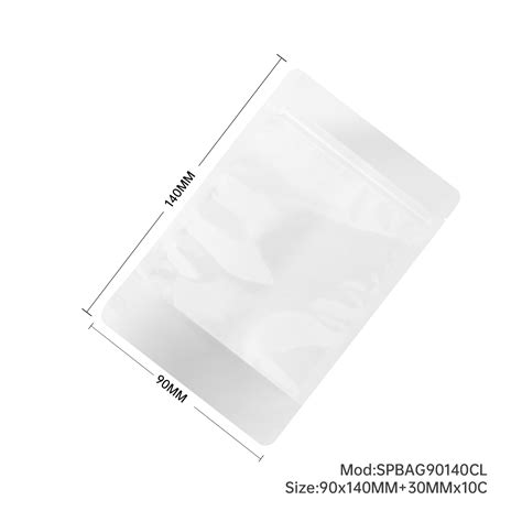 500x Clear Stand Up Pouches Zipper Bag 90x140mm Stanley Packaging