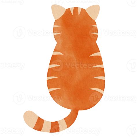 Orange Tabby Cat Back View 24659349 Png