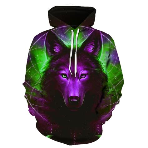 Wolf Printed Hoodie Mens 3d Hoodie Brand Sweatshirt Mens Jacket