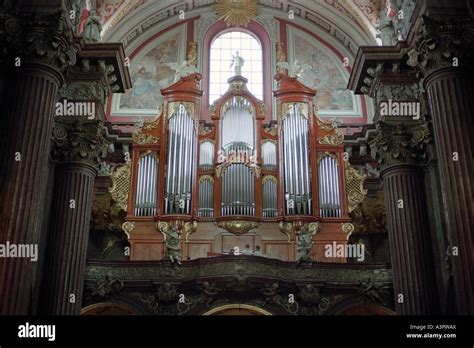 Organs In The Parish Church Of St Stanislaw In Poznan Poland Stock