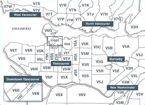 Vancouver Código Postal Do Mapa Mapa De Vancouver Código Postal