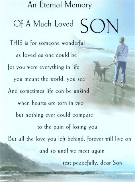 Wishes You Eternal Memory Loss Sons Heaven Poem Baby Son Kyle Birthday