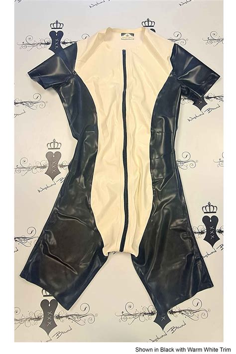 Mens Panel Latex Surf Suit With Contrasting Centre Panel And Front Zipper