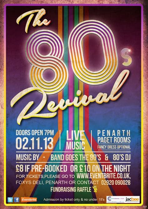 The 80s Revival Event Poster By Fearghas Gough Via Behance 80s