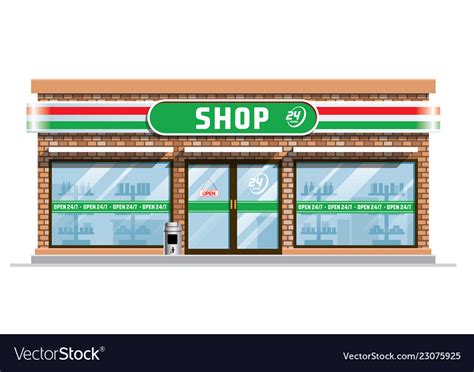 Convenience Store Building Royalty Free Vector Image