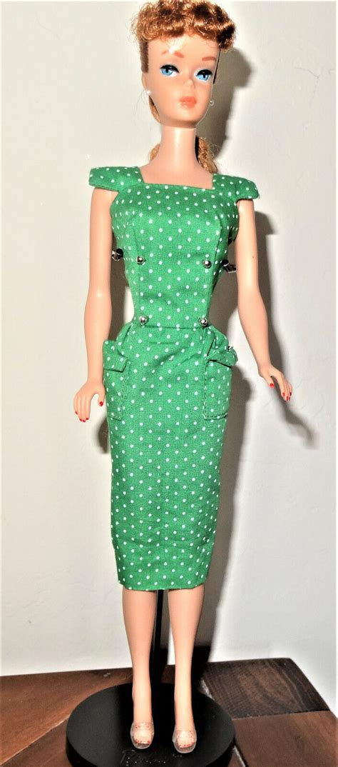vintage barbie green sheath dress rare mint ebay