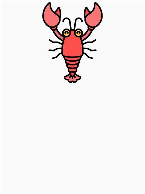 Cute Happy Lobster Cartoon Logo Essential T Shirt By Passionemporium In