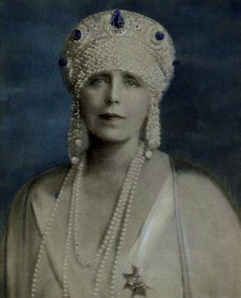 Queen Marie Of Romania Wearing A Cartier Tiara Made Sapphires Pearls