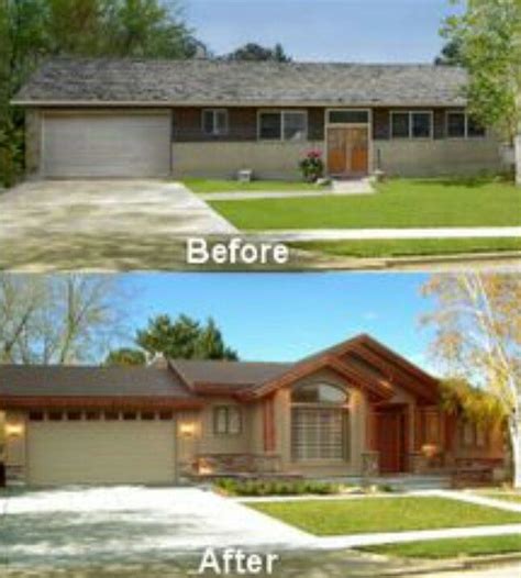 Exterior Before And After Ranch House Remodel Exterior Remodel