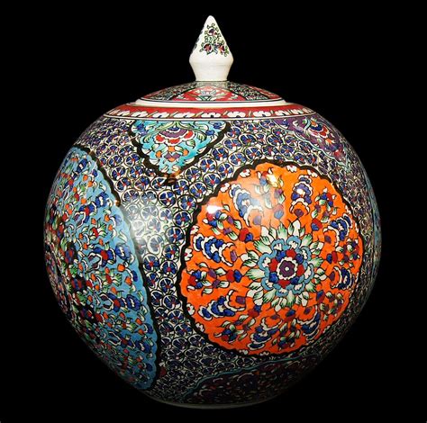 TURKISH CERAMIC ROUND JAR 30 cm Görüntüler ile Vazolar Seramik