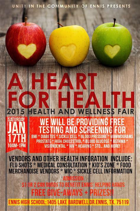 health fair poster | Health fair, Health, Health eating plan