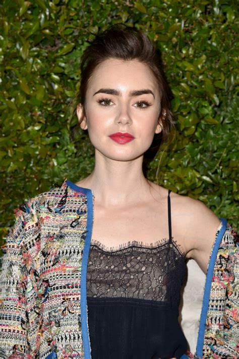 Lily Collins Is Stylish Celebration Of Chanels Gabrielle Bag In
