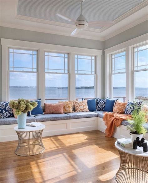 Pin By Jaime On About Home Beach House Interior Window Seat Design