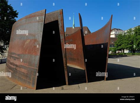 Switzerland Basel Intersection Sculpture By The Artist Richard Serra