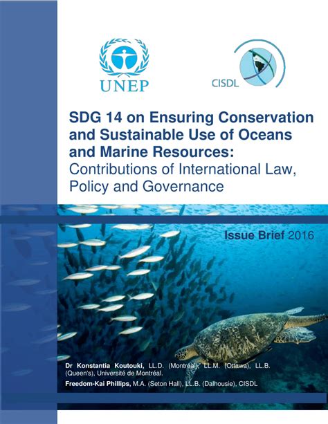 Pdf Sdg 14 On Ensuring Conservation And Sustainable Use Of Oceans And Marine Resources