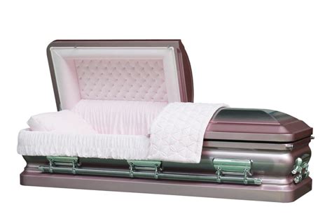 Orchid Casket Orchid Rose And Silver Finish With Light Pink Interior