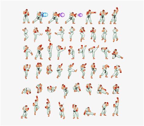 Download Ryu Street Fighter 2 Sprite Street Fighter Ryu Sprite Sheet