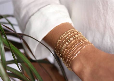 Dainty Chain Bracelet K Gold Filled Delicate Chain Stacking