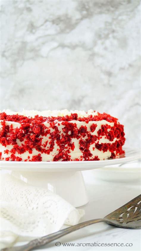 Eggless Red Velvet Cake With Cream Cheese Frosting Aromatic Essence