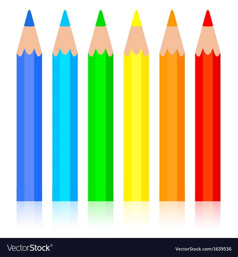 Set Of Colored Pencil Royalty Free Vector Image