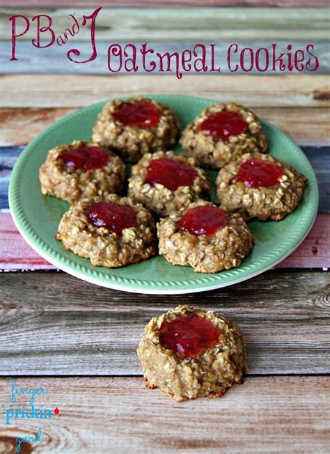 If you are diabetic, you need to just start crying right now and give up on the whole idea of having cookies. PB&J Oatmeal Cookies | Recipe | Healthy snacks, Healthy snacks for diabetics, Oatmeal cookies